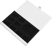 Angoily 9 Storage Box Memory Card Holder Case Memory Storage Case Data Card Container Holder Memory Case Storage Keeper Mini Case Anti-Static Case for Card Aluminum Alloy Silver