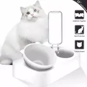2 In 1 Automatic Cat Feeder Pet Dog Water Bottle Dispenser Travel Food Dish Bowl
