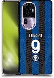 Head Case Designs Officially Licensed Inter Milan Romelu Lukaku 2022/23 Players Home Kit Soft Gel Case Compatible with Oppo Reno10 Pro+