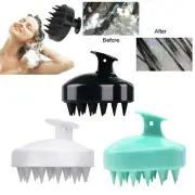 Soft Silicone Hair Scalp Massager Shampoo Brush Shower Massaging Scrubber Remove
