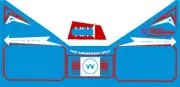 Williams TIME WARP Pinball Machine Apron Decal Set