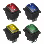 Waterproof 6Pin 12V CarBoat Rocker Toggle Switch with LED Light Dust proof