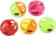 Yardwe 50pcs Cat Hollow Out Bell Balls for Cats Interactive Pet Ball 2 Random Colors Creative Teaser for Playful Cats and Kittens