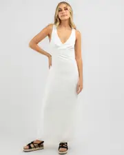 [Mooloola] Mooloola Women's Audrey Maxi Dress in Cream Size 10 10 Cream