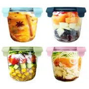 Glass Food Storage Containers 21 oz Soup with Lids Meal Prep Bowls Freezer