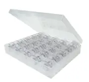 Bobbin Box, WILL HOLD 25 BOBBINS METAL OR CLEAR A PERFECT WAY TO STORAGE YOUR