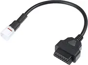 X AUTOHAUX 4 Pin to OBDII Cable Cord Diagnostic Adapter Cable Motorcycle OBD2 Scanner Diagnostic Cable Adapter for Yamaha MT10