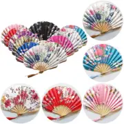 Chinese Dance Fan Wedding Party Lace Silk Folding Hand Held Flower Fan 146AU