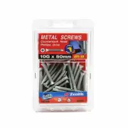 Zenith 10G x 50mm Galvanised Countersunk Head Metal Screw - 50 Pack