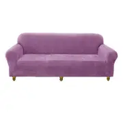 Elastic Stretch Sofa Cover Soft Four-Seater Sofa Cover Non-Slip Sofa Protective Cover -Purple