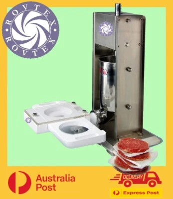 Burger Patty Press for Meat Mincers & Sausage Fillers - FIVE adaptors included