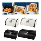 Multipurpose Bread Bin Decoration Metal Large Capacity Durable Retro Storage