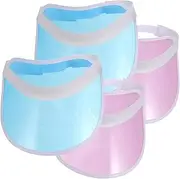 [Abaodam] 4pcs Sun Visor Hat Lightweight Uv Outdoor Caps for Beach Hiking Camping and Sports Fashionable Sun Hats