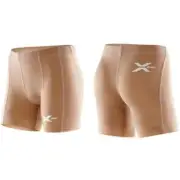 2XU Youth Compression 1/2 Shorts - Beige/Beige SAVE $$$