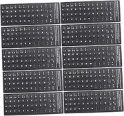 KOMBIUDA 10Pcs Keyboard Stickers Computer Protector Easy to Use Notebook Keyboard Cover for Home Office and School Durable Material with Individual Letter Application