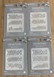 Swarovski Xirius Flat Back Combo Crystal Shimmer NOS Lot Of 4 Packs of 75pc 300
