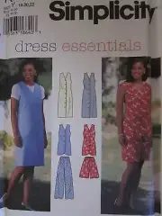 7043 Vintage Simplicity SEWING Pattern Misses Jumper Sundress Vest Pants Shorts