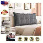 Decorative Gray Headboard Replacement Pillow - Comfortable Back Support