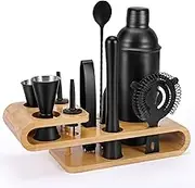 Cocktail Shaker Set - 12-Piece Complete Bartender Kit for Home Bar and Cocktail Making - Includes Cocktail Shaker, Bar Tools, and Barware Tool Sets