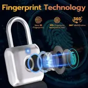 Keyless USB Charging Fingerprint Lock Smart Padlock Waterproof Door Lock