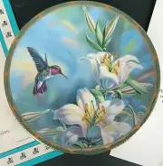 MIB Gems of Nature Ruby-Throated Hummingbird and Lilies Collector Plate COA