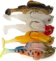 Fishing Bait Kit | Simulation Fish Lures Kit | 5X Colorful Catfish Bait, Angling Accessories for All Water Layers
