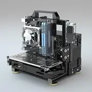 PC Creative Assembly Test Bench, Open Air Case, DIY Computer Motherboard Rack, ITX ATX MATX/EATX Open Aluminum Chassis (ITX)