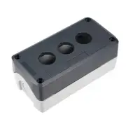Push Button Switch Control Station Box 22mm 3 Buttons Hole Waterproof Gray White