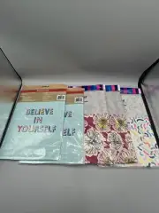 Lot Of 5 Pep Rally Jumbo Fabric Textbook Covers Cute / Girly / Floral / Pretty
