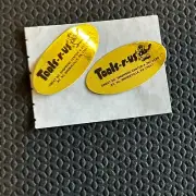 Vintage Stickers Tools-R-Us Pair Bridgeville PA Gold Black Oval 1.5 in Wide