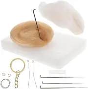 CIMAXIC DIY Felting Material Kit 1pcs Cat Felt Craft Kit Felting Needles for Beginners
