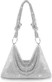[AOYUNHUI] Rhinestone Hobo Bag for Women Shoulder HandbagsClutch Purses for Women for Wedding Reception Prom Reunion