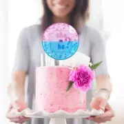 Acrylic 'She or He' Gender Reveal Cake Topper