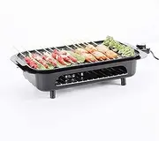 Electric Teppanyaki Grill Indoor Portable Non-Stick Table Top Grill Portable Barbecue Hot Plate Ideal For Parties & Family Gatherings