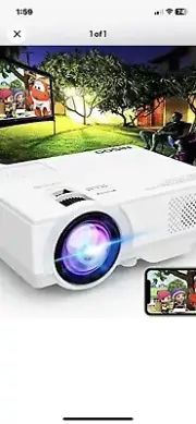 Jinhoo M10 White Full HD 1080P Portable USB Connection Video Mini Projector