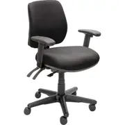 BURO ROMA MID BACK 3 LEVER WITH ARMS BLACK