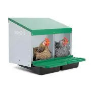 Homestead Essentials 2 Compartment Roll Out Chicken Nesting Box w/ Classic Lids