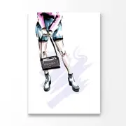 Blue Shoes with Bag Print 100% Australian Made 90 x 120cm (Acrylic)