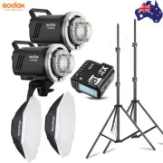 2X Godox MS300V Stobe Flash + 95cm Softbox +Light Stand +X2T-N Trigger for Nikon