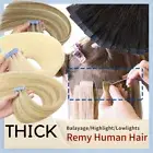 Seamless Russian Tape In Glue Remy 9A Human Hair Extensions Weft Balayage 16-22"