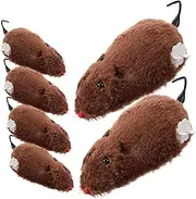 ERINGOGO 6Pcs Wind Up Plush Mouse Clockwork Cat Tease for Active Play Random Color Cat Supplies for Boredom Relief and Fun