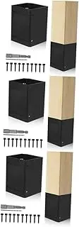 BESPORTBLE Sets Stainless Steel Post Base Cover Post Sleeve for Mailbox Black Mailbox Protector
