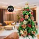 摩達客耶誕-台灣製10尺(300cm)特級綠松針葉聖誕樹+高級聖誕花蝴蝶結系配件豪華組(不含燈)飯店級