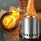 AU Smokeless Tabletop Fire Pit Indoor Outdoor Table Top Firepit Mini Stove (Silv