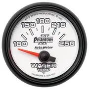 Autometer Phantom II Water Temperature Gauge - 100- 250 F, 2 1/16 Inch, AU7537