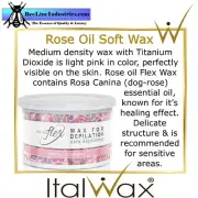 ItalWax Rose Oil Flex Liposoluble Transparent Wax Soft Strip Wax 14 oz.