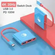 For Switch Dock 4K HDTV USB 3.0 Hub Adapter USB C Splitter TV Docking Station US