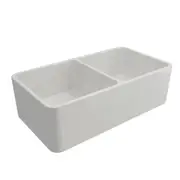 Turner Hastings Novi Fireclay Double Bowl Sink - Gloss White