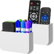 Magnetic Remote Control Holder Wall Mount, 2 Pack TV Remote Holder Wall White