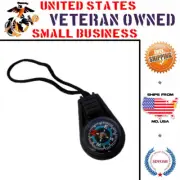 Type-III 5pc Liquid Filled Button Compass Set for Paracord, Zipper Pulls, EDC